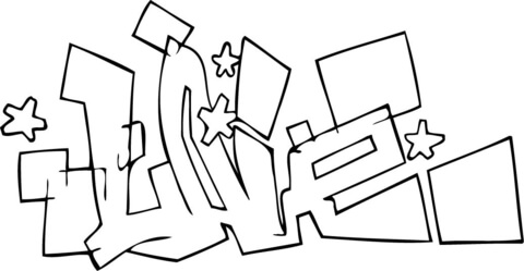 Live Graffiti  Coloring Page